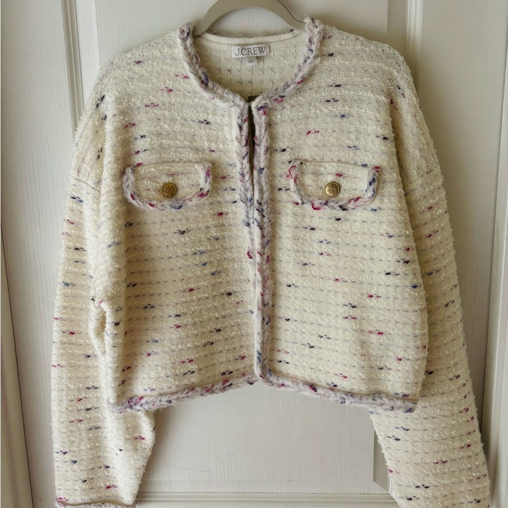 J Crew cropped cardigan jacket (oversized fit)